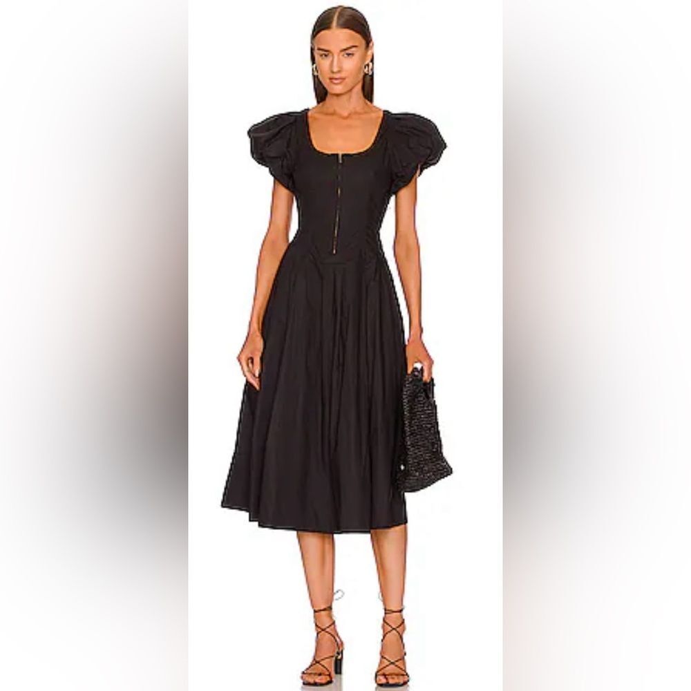 NWOT Ulla Johnson Malie Black Midi Dress size 6